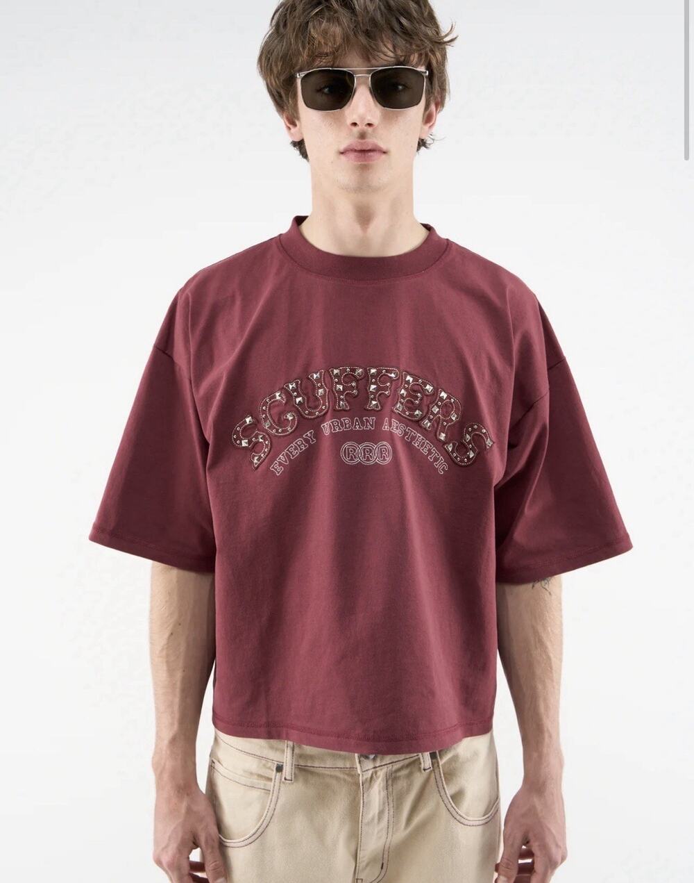 Scuffers Chief Burgundy T-Shirt Unisex Oversized Size Medium NWT